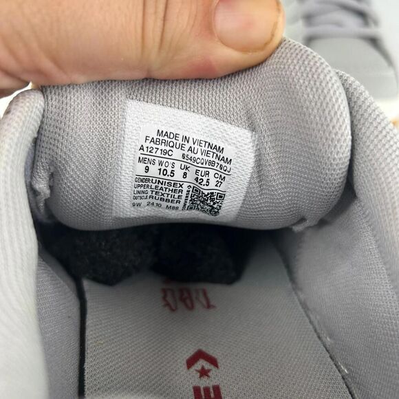 Converse Pro Blaze Classic Leather Suede Shoes US 9 Mens Gray Low Top Sneakers - Picture 9 of 15